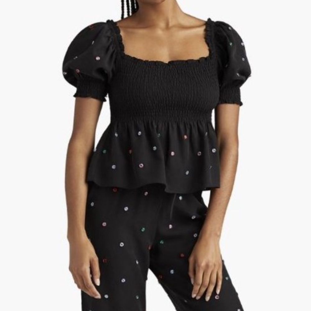 NWT Hill House Black Jewel Jammie top size XS